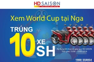 Mua sắm mùa World Cup: Trúng 10 xe SH