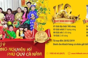 HDBank: Tân xuân như ý - Trúng vàng nguyên ký - Phú quý cả năm