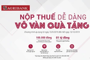 Tặng ngay 100.000 đồng khi nộp thuế qua Agribank 