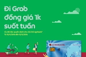 Cùng thẻ Agribank đi Grab 1k suốt tuần