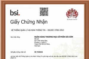 SCB đạt nhiều chứng chỉ bảo mật quốc tế trong năm 2020