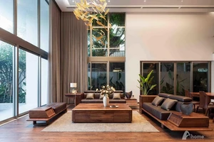 Mãn nhãn với siêu biệt thự gỗ óc chó diện tích 400 m2 