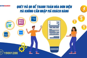 EVNHANOI: 99,7% khách hàng thanh toán tiền điện không dùng tiền mặt ​