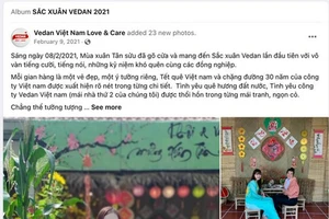 "Sắc xuân Vedan" lan tỏa hình ảnh Tết cổ truyền trên Facebook