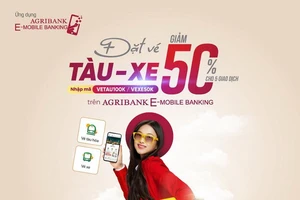 Agribank E-Mobile Banking: giảm 50% khi đặt vé tàu hỏa, xe khách 