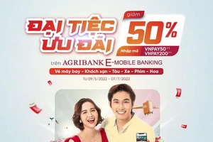 Hè ưu đãi 50% khi sử dụng tiện ích trên Agribank E-Mobile Banking