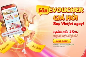E-Voucher giá cực hấp dẫn, bay muôn nơi cùng Vietjet!
