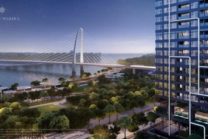 Grand Marina, Saigon cất nóc tòa Sea bao gồm khu căn hộ hàng hiệu Marriott và Jw Marriott