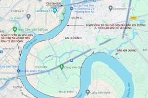 Đầu tư 2 đoạn ven sông Sài Gòn qua trung tâm TP để phát triển kinh tế dịch vụ