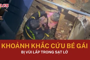 Nghẹt thở giây phút cứu bé gái 8 tuổi bị vùi lấp trong sạt lở ở Lâm Đồng