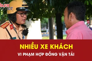 CSGT Bình Triệu xử phạt nhiều xe khách vi phạm hợp đồng vận tải