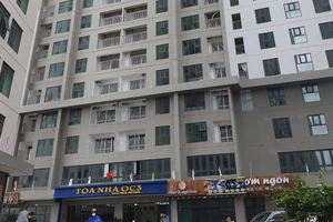 Tòa nhà OC3 vi phạm nghiêm trọng trong lính vực PCCC (ảnh: Công Nguyên)