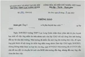 Phụ huynh phản ánh về thu chi, con bị buộc nghỉ học 