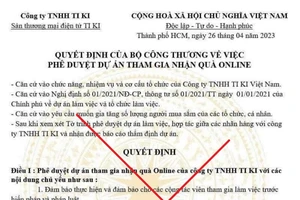 Cảnh báo giả mạo Bộ Công Thương 'phát quà online'