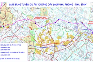EVNNPT là chủ đầu tư dự án đường dây 500kV Hải Phòng - Thái Bình