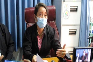 Bà Min Min Soe - một trong số các luật sư bào chữa của bà Aung San Suu Kyi. Ảnh: AP