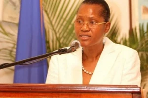 Cựu thẩm phán Tòa án Tối cao Haiti Wendelle Coq-Thelot. Ảnh: HAITITWEETS