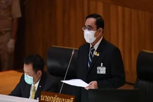 Thủ tướng Thái Lan Prayut Chan-o-cha phát biểu tại Quốc hội hôm 2-9. Ảnh: BANGKOK POST