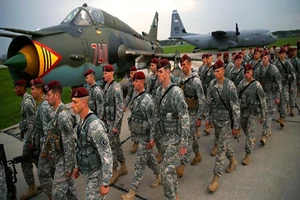 Lính Mỹ triển khai đến Ba Lan hồi năm 2014. Ảnh: REUTERS