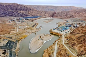 Đập Dương Khúc sẽ được xây dựng theo công nghệ in 3D và hoàn toàn bằng robot. Ảnh: WEIBO