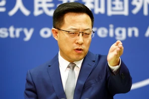 Phát ngôn viên Bộ Ngoại giao Trung Quốc Triệu Lập Kiên. Ảnh: REUTERS