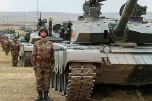 Binh sĩ Trung Quốc tham gia tập trận chung Vostok-2018. Ảnh: TASS