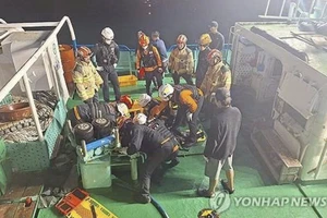 Chìm tàu cá có người nước ngoài gần đảo Jeju, 2 người chết, 12 người mất tích