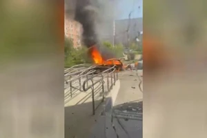 VIDEO: Xe hơi bị cài bom phát nổ gần Moscow, tướng Nga thiệt mạng