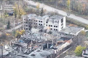 Ảnh chụp màn hình từ đoạn video do tình báo quân đội Ukraine công bố ngày 4-11, được cho là ghi lại các hoạt động tác chiến tại Pokrovsk. Ảnh: HUR/TELEGRAM