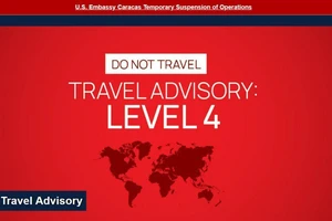 Đại sứ quán Mỹ yêu cầu công dân rời Venezuela ngay lập tức