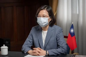 Bà Thái Anh Văn cảm ơn Mỹ vì lô 2,5 triệu liều vaccine. Ảnh: FOCUS TAIWAN