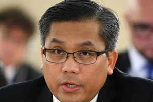 Đại sứ Myanmar tại Liên Hợp Quốc Kyaw Moe Tun. Ảnh: AFP 