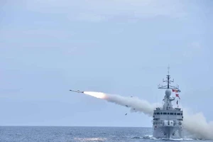 Cuộc tập trận “Taming Sari” của Hải quân Malaysia ngày 12-8. Ảnh: HẢI QUÂN MALAYSIA