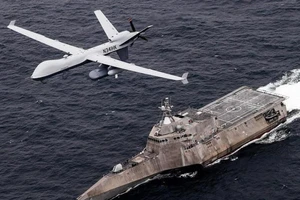 Mỹ ra mắt lực lượng đặc nhiệm không người lái tích hợp AI tại Trung Đông. Ảnh: HẢI QUÂN MỸ