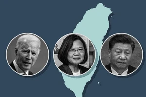 (Từ trái qua): Tổng thống Mỹ Joe Biden, nhà lãnh đạo Đài Loan Thái Anh Văn, Chủ tịch Trung Quốc Tập Cận Bình. Ảnh: SLATE/GETTY IMAGES