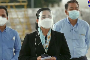 Bà Youk Sambath - Quốc Vụ khanh Bộ Y tế Campuchia. Ảnh: AKP