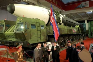 Hàn Quốc xác nhận Triều Tiên bắn tên lửa đạn đạo ra biển Nhật Bản. Ảnh: KCNA/REUTERS