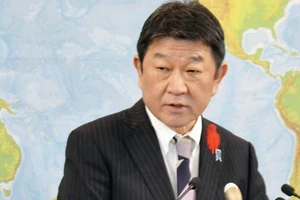 Ngoại trưởng Nhật Toshimitsu Motegi. Ảnh: KYODO NEWS