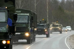 Quân tăng cường của Đức đến Lithuania giữa căng thẳng Ukraine. Ảnh: REUTERS