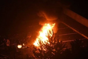 Nổ bom xe ở Ukraine. Ảnh: RT