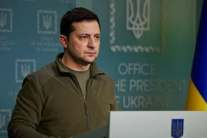Tổng thống Ukraine Volodymyr Zelensky. Ảnh: AP