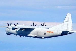 Máy bay tuần tra Y-8 của Trung Quốc. Ảnh: CƠ QUAN PHÒNG VỆ ĐÀI LOAN