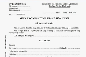 Quy định mới về giá trị của giấy xác nhận tình trạng hôn nhân