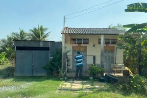 Căn nhà cấp 4 mà ông Võ Văn Thừa đang quản lý, sử dụng được UBND huyện xác định thuộc thửa đất số 2012. Ảnh: HỮU ĐĂNG 