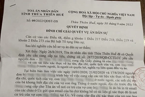 Không có địa chỉ của người liên quan, tòa đình chỉ vụ án sau 15 năm thụ lý