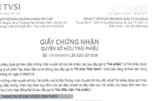 Tòa thụ lý vụ kiện đòi hủy hợp đồng mua trái phiếu của Công ty An Đông