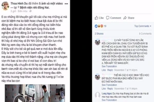 Cha mẹ bệnh nhi sốc vì 'tin vịt' trên Facebook