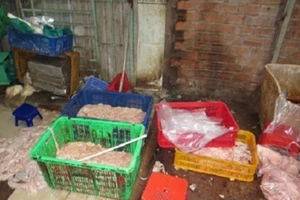 2,2 tấn lòng heo tẩy trắng xém chút nữa lên bàn nhậu