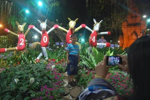 TP.HCM: Người dân đổ ra đường đón giao thừa