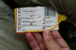 Hơn 570 kg ruột heo khô Trung Quốc suýt thành vỏ lạp xưởng